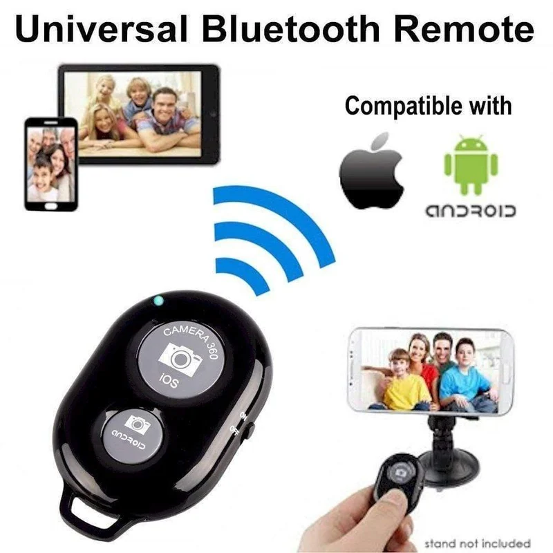 Neuer kabelloser Telefonkamera-Verschluss Bluetooth-Fernbedienung für IPhone Android Ermöglicht die Steuerung Ihrer Handykamera (schwarz)