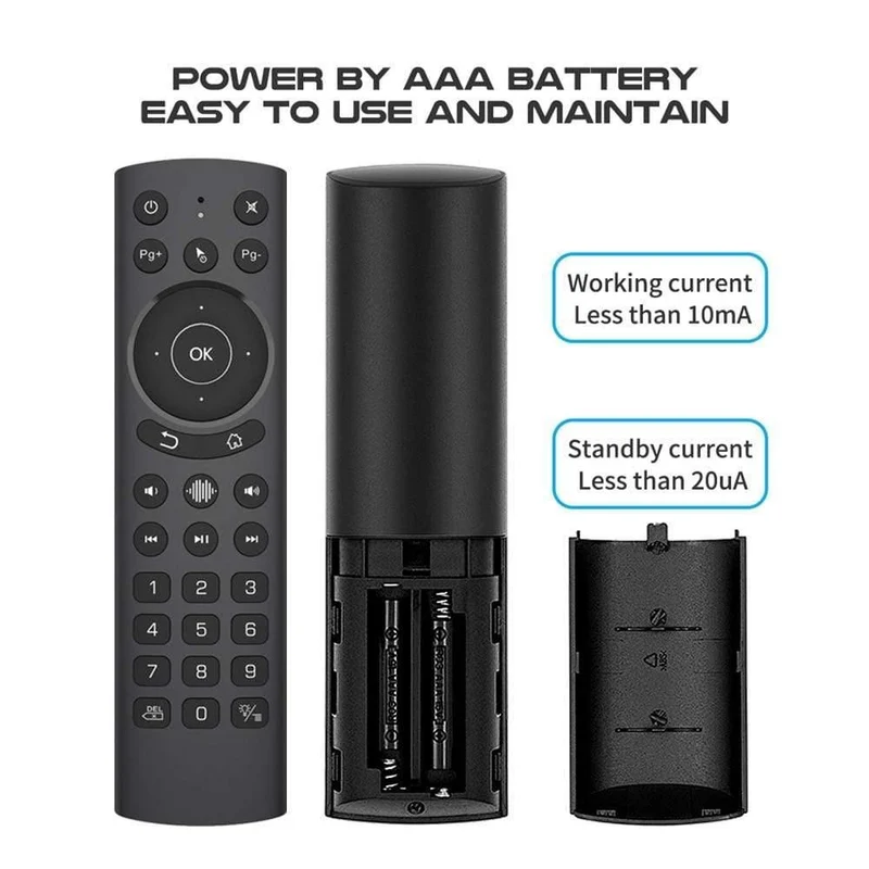 L8STAR G20S Pro Voice Hintergrundbeleuchtetes Smart Air Mouse Gyroskop IR Lernen der Google Assistant-Fernbedienung für X96 MAX + Android TV BOX