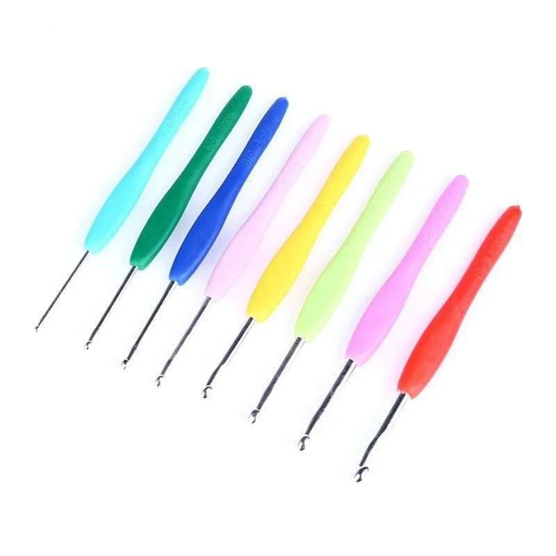 8 Größe Häkelnadel Nadel Aluminium Häkelnadel Set Kunsthandwerk & Nähen Inklusive 10 Stück Stichmarkierungen für Frauen Geschenk