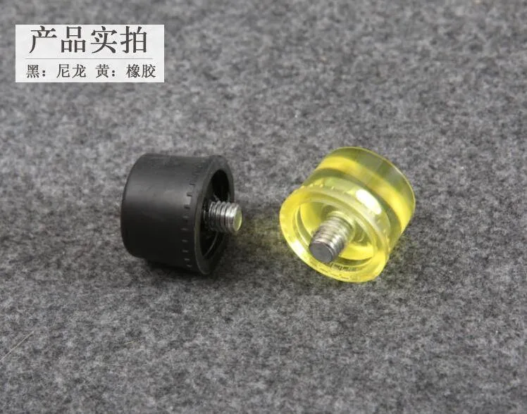Leder Kunsthandwerk & Nähen Lederhandwerk Aluminiumgriff Gummi Nylon T Typ Hammer (Schwarz)