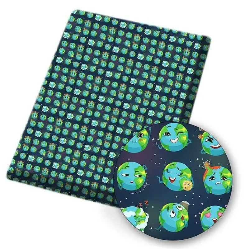 Polyester-Baumwollstoff, Gesichtsausdruck, bedruckter Stoff, Nähen, Heimtextilien, Stoff, Kleidersack, Material, 45 x 145 cm, 80 g/Stück