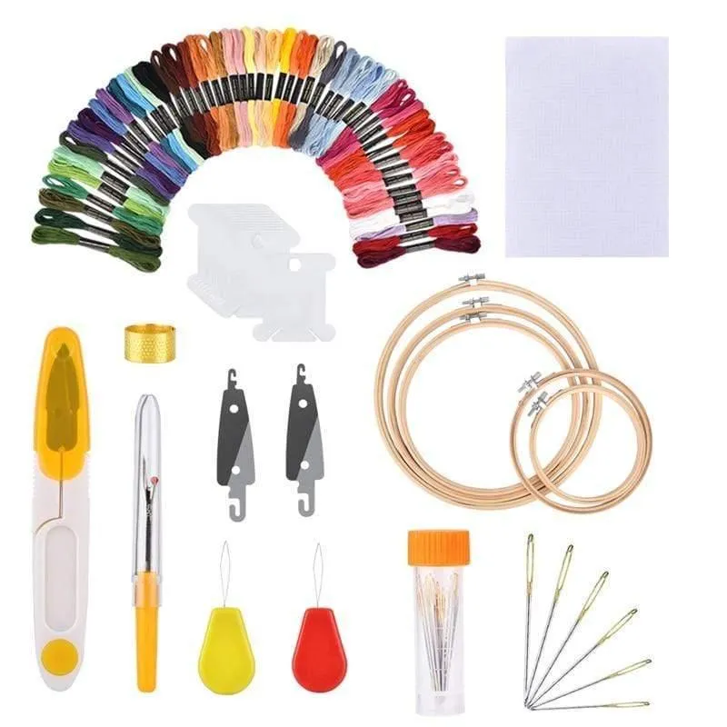 50/100 Farben Stränge Stickstift Nadel Set Faden Stanzen Nähen Strickset Frauen Mutter DIY Nähen Zubehör Mit Pinzette