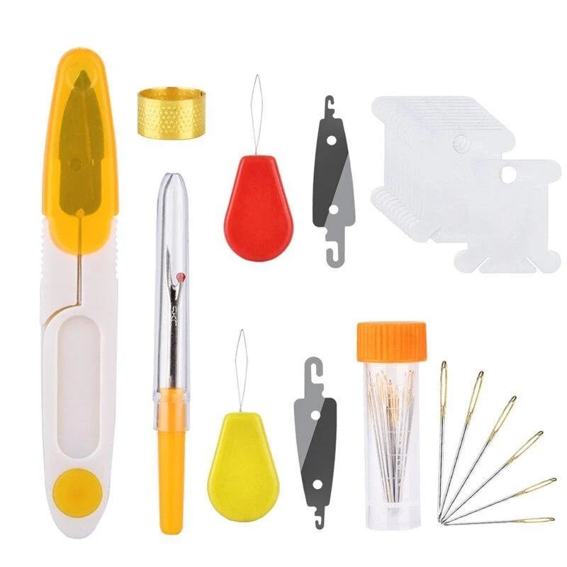 50/100 Farben Stränge Stickstift Nadel Set Faden Stanzen Nähen Strickset Frauen Mutter DIY Nähen Zubehör Mit Pinzette