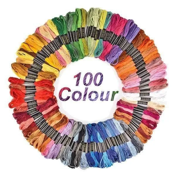 50/100 Farben Stränge Stickstift Nadel Set Faden Stanzen Nähen Strickset Frauen Mutter DIY Nähen Zubehör Mit Pinzette