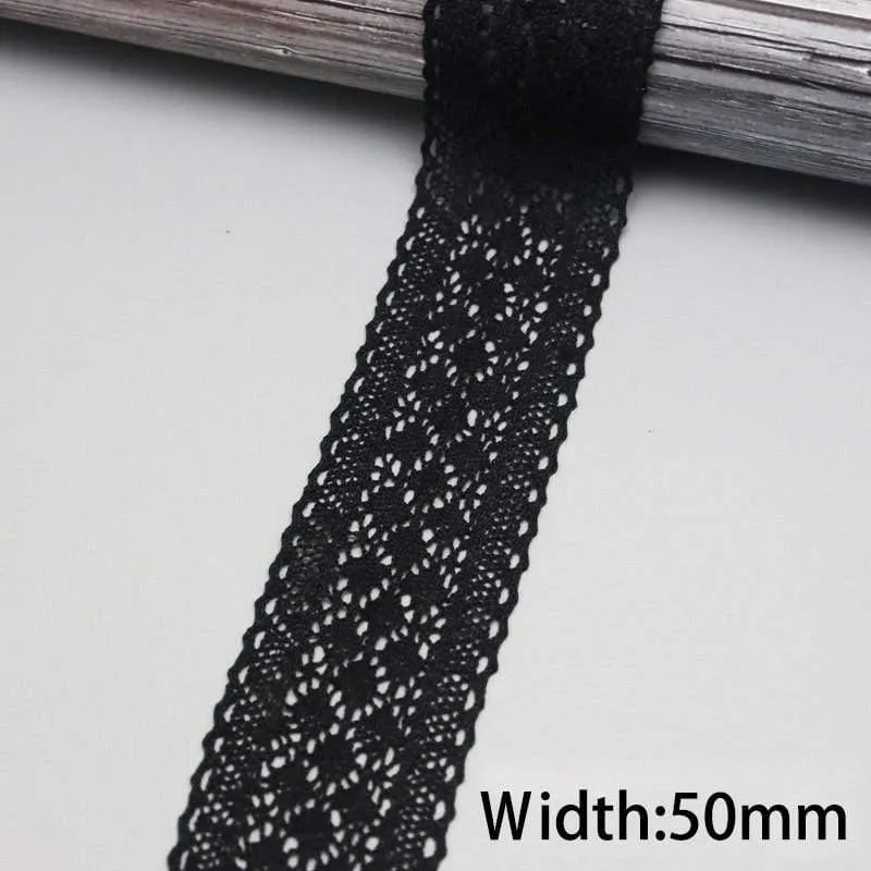(5 Meter/Rolle) Weiße Baumwolle bestickte Spitzennetzbänder Stoffbesatz DIY Nähen handgefertigte Bastelmaterialien