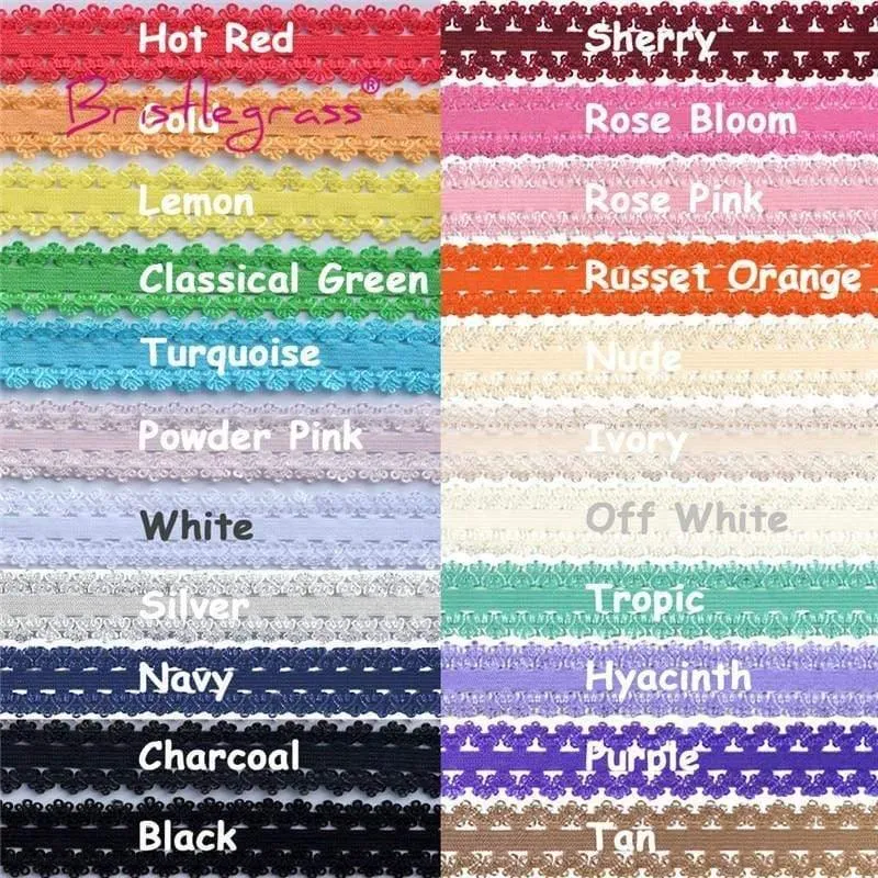 5 Yard 3/4 "20mm Picot Loop Crown Rüschen Spitzenbesatz Elastics Spandex Bänder Haargummi Stirnband Tutu Kleid Nähen Handwerk