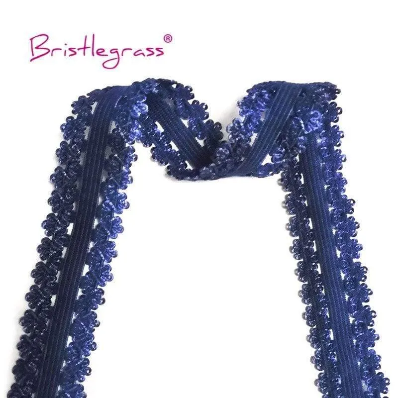 5 Yard 3/4 "20mm Picot Loop Crown Rüschen Spitzenbesatz Elastics Spandex Bänder Haargummi Stirnband Tutu Kleid Nähen Handwerk