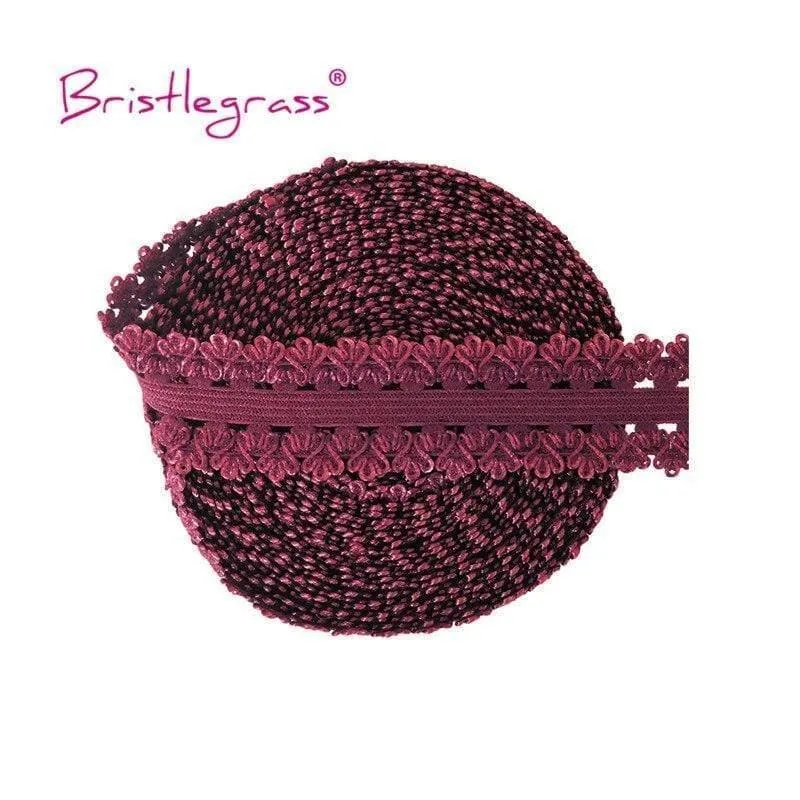 5 Yard 3/4 "20mm Picot Loop Crown Rüschen Spitzenbesatz Elastics Spandex Bänder Haargummi Stirnband Tutu Kleid Nähen Handwerk