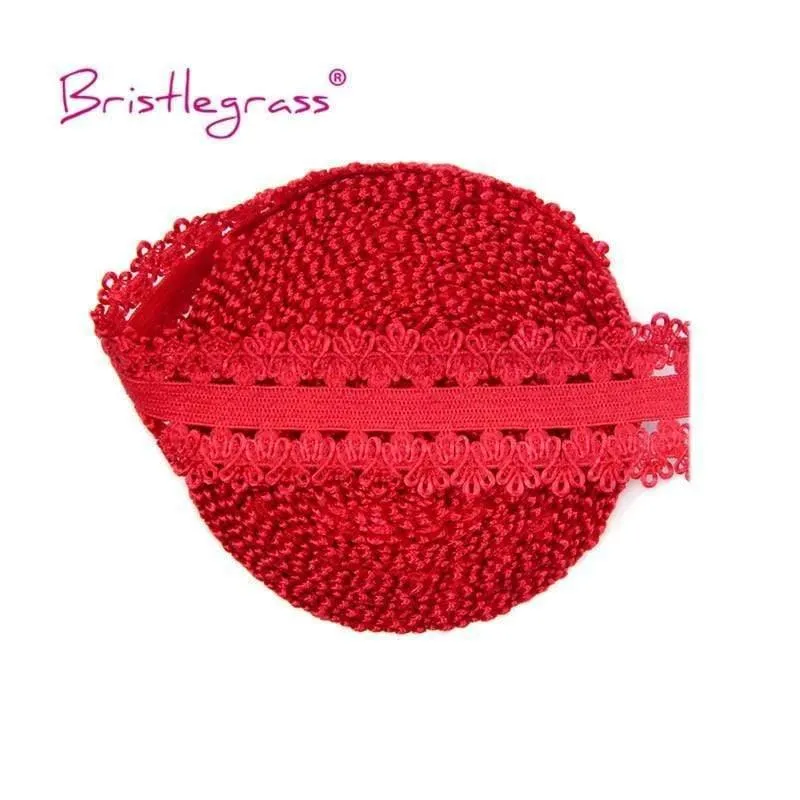 5 Yard 3/4 "20mm Picot Loop Crown Rüschen Spitzenbesatz Elastics Spandex Bänder Haargummi Stirnband Tutu Kleid Nähen Handwerk