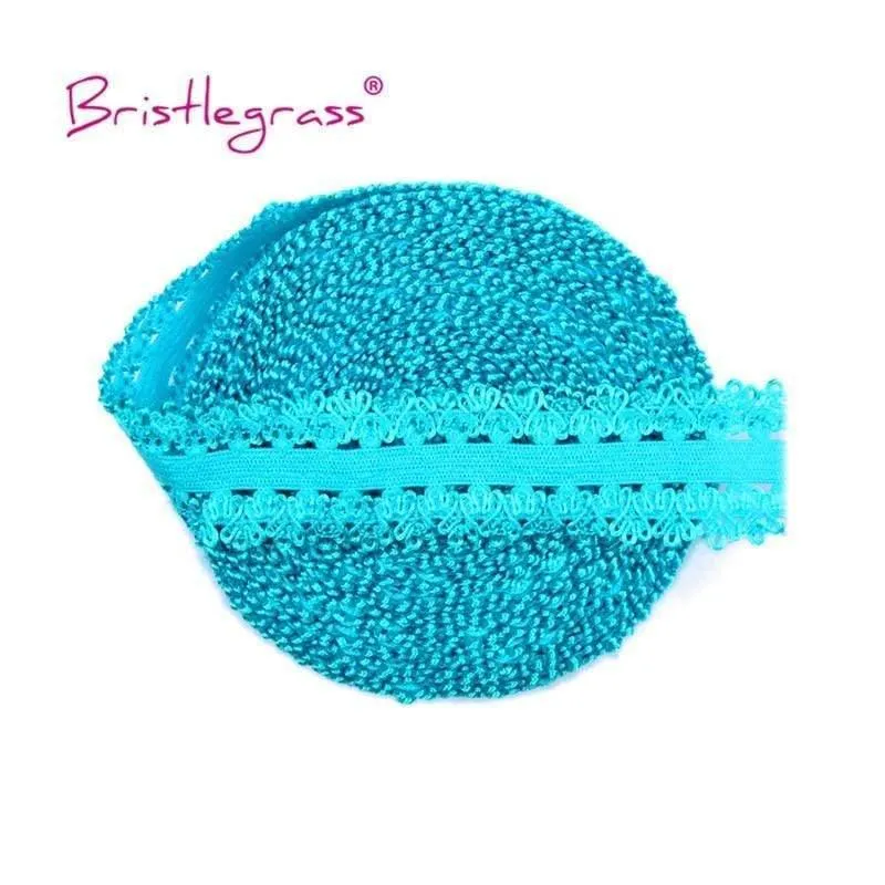 5 Yard 3/4 "20mm Picot Loop Crown Rüschen Spitzenbesatz Elastics Spandex Bänder Haargummi Stirnband Tutu Kleid Nähen Handwerk