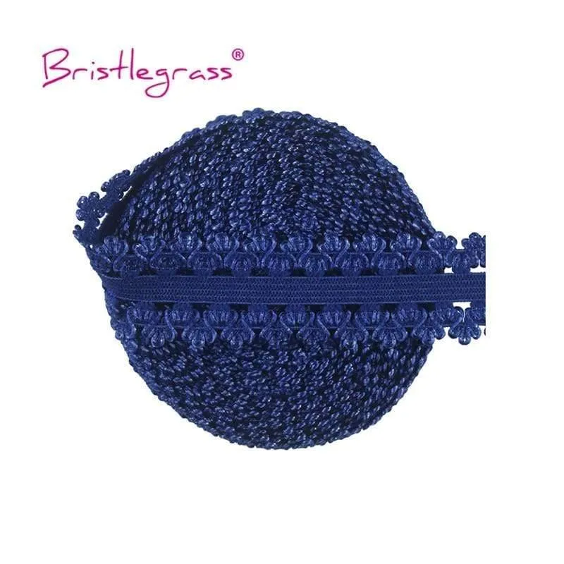 5 Yard 3/4 "20mm Picot Loop Crown Rüschen Spitzenbesatz Elastics Spandex Bänder Haargummi Stirnband Tutu Kleid Nähen Handwerk
