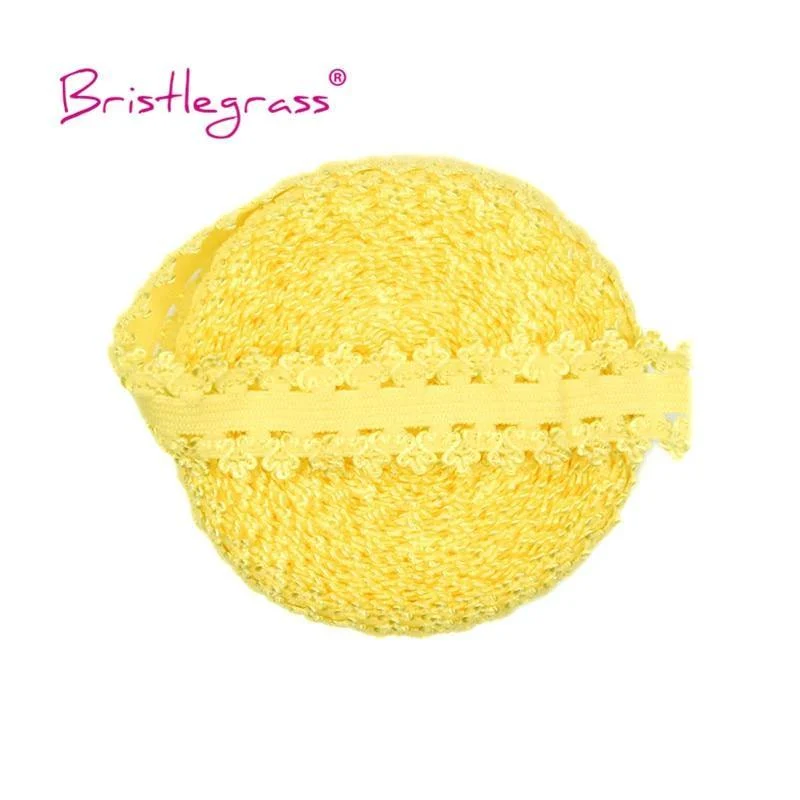 5 Yard 3/4 "20mm Picot Loop Crown Rüschen Spitzenbesatz Elastics Spandex Bänder Haargummi Stirnband Tutu Kleid Nähen Handwerk