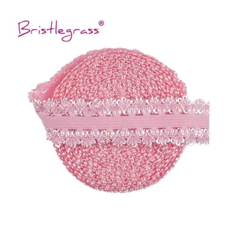 5 Yard 3/4 "20mm Picot Loop Crown Rüschen Spitzenbesatz Elastics Spandex Bänder Haargummi Stirnband Tutu Kleid Nähen Handwerk