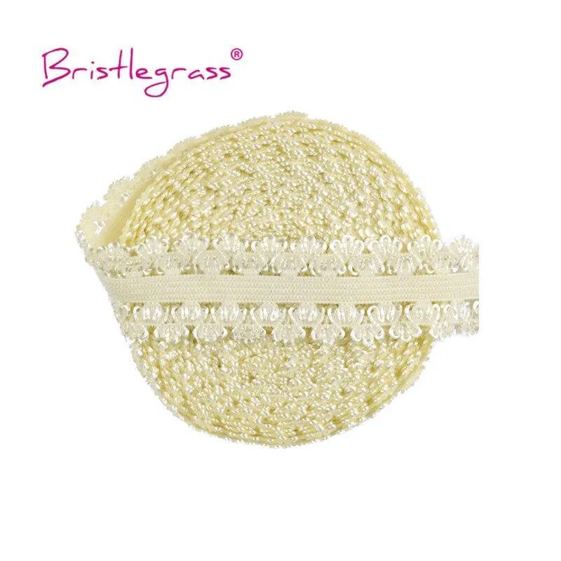 5 Yard 3/4 "20mm Picot Loop Crown Rüschen Spitzenbesatz Elastics Spandex Bänder Haargummi Stirnband Tutu Kleid Nähen Handwerk