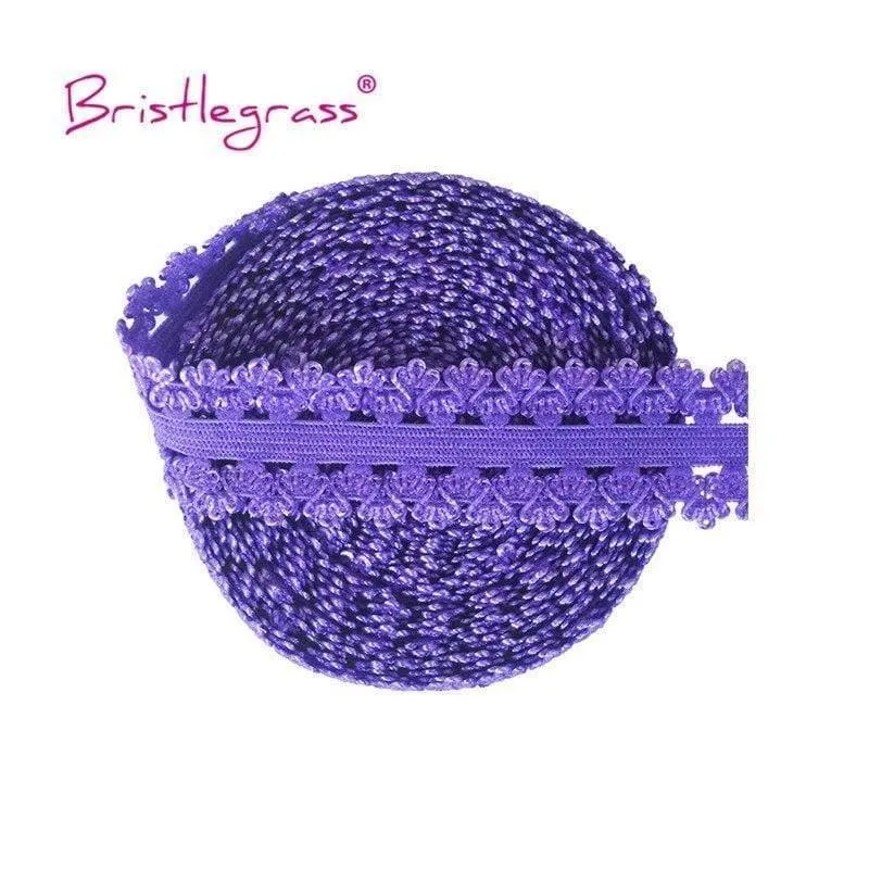 5 Yard 3/4 "20mm Picot Loop Crown Rüschen Spitzenbesatz Elastics Spandex Bänder Haargummi Stirnband Tutu Kleid Nähen Handwerk