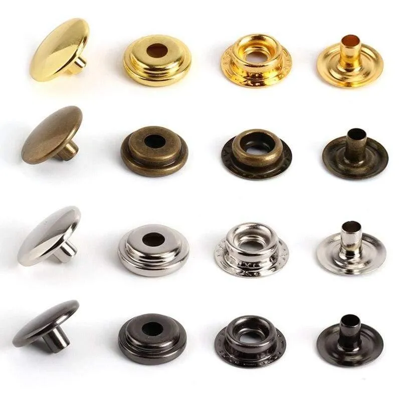 10 Stück / Los Eisen Druckknopf Druckknopf Niet Nähen Leder Knopf Handwerk für Kleidung Kleidungsstück DIY Dekoration Zubehör