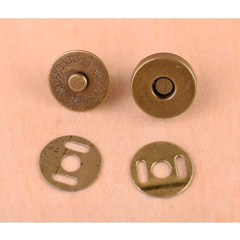 50 Stück Bronze Silber Metall Magnetknopf für Diy Taschen Druckknöpfe Druckknopf Verschluss Druckknopf Nähzubehör 14 * 3.5 mm