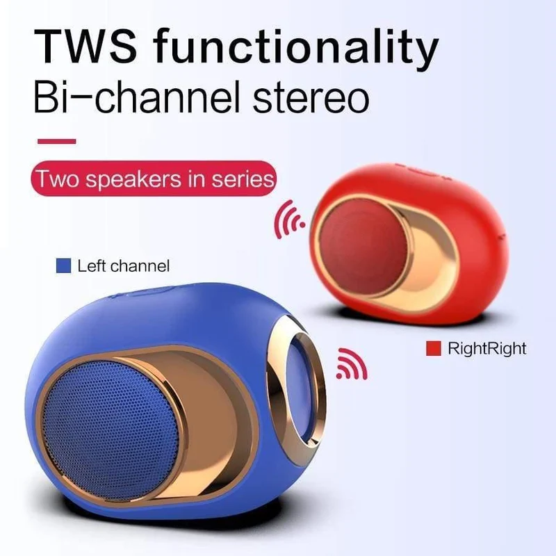 Drahtloser TWS X6 Bluetooth-Lautsprecher Tragbarer Außenlautsprecher Intelligente Subwoofer-Unterstützung zur Rauschunterdrückung TF U Disk FM-Radio