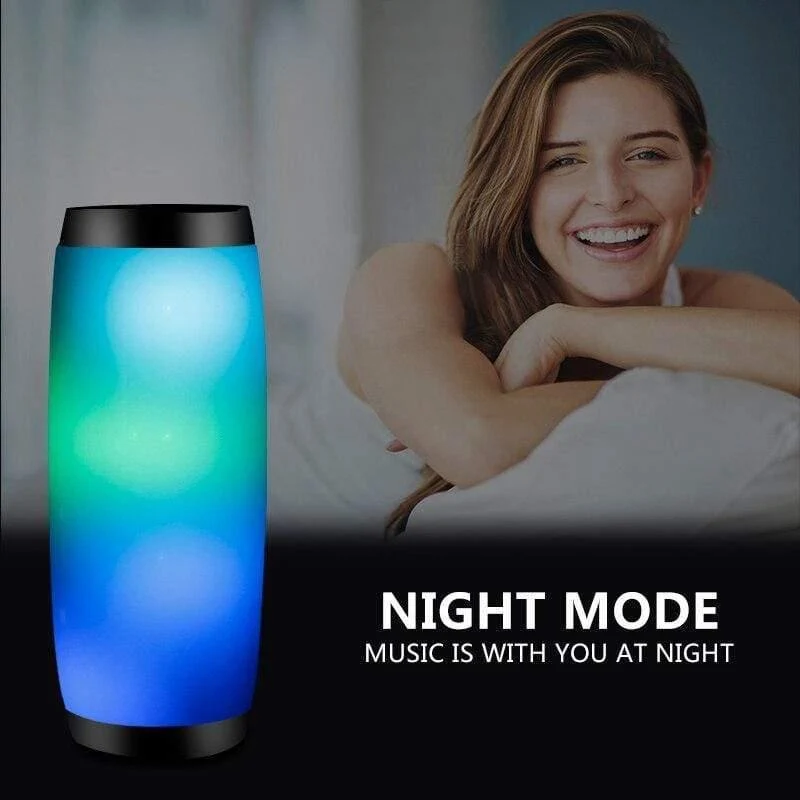 Leistungsstarke tragbare Lautsprecher Bluetooth-Lautsprechersäule Drahtloser Lautsprecher mit LED-Nachtlicht TF FM-Radio Boombox Eingebautes Mikrofon