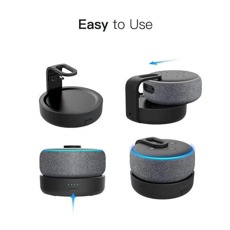 GGMM Original Portable Battery Base für Amazon Echo Dot 3. Generation wiederaufladbare Dockingstation für Alexa-Lautsprecher mit 8 Stunden Spielzeit