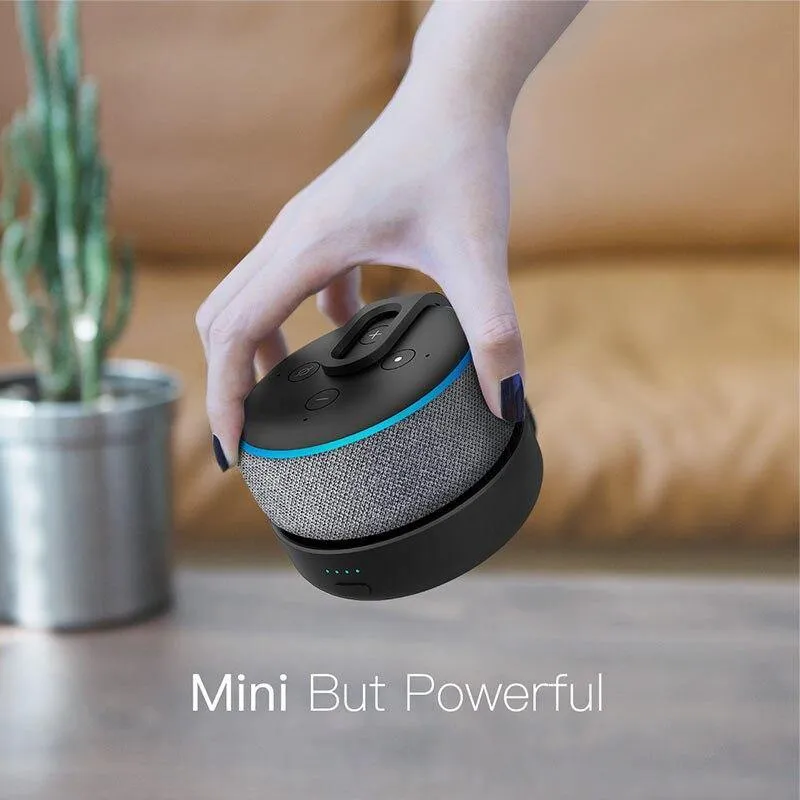 GGMM Original Portable Battery Base für Amazon Echo Dot 3. Generation wiederaufladbare Dockingstation für Alexa-Lautsprecher mit 8 Stunden Spielzeit