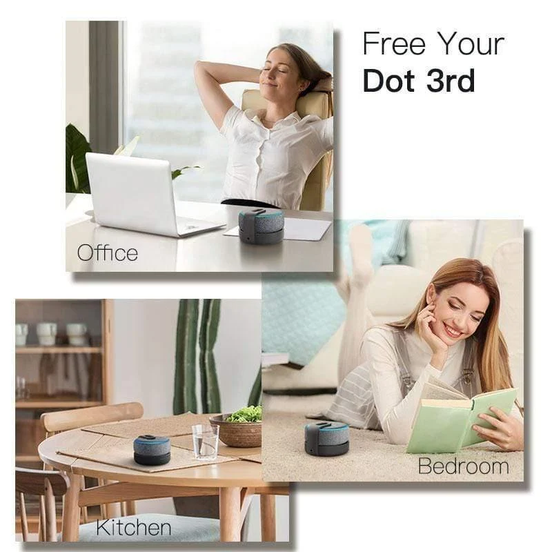 GGMM Original Portable Battery Base für Amazon Echo Dot 3. Generation wiederaufladbare Dockingstation für Alexa-Lautsprecher mit 8 Stunden Spielzeit