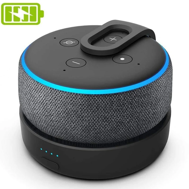GGMM Original Portable Battery Base für Amazon Echo Dot 3. Generation wiederaufladbare Dockingstation für Alexa-Lautsprecher mit 8 Stunden Spielzeit