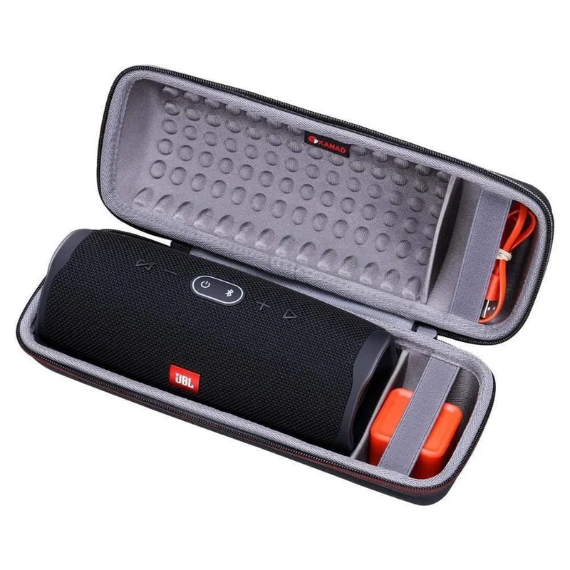 Ltgem-Gehäuse für JBL Charge 4 Tragbarer drahtloser Bluetooth-Lautsprecher für USB-Kabel und Ladegerät Schwarz Grau Weiß Aufbewahrungskoffer