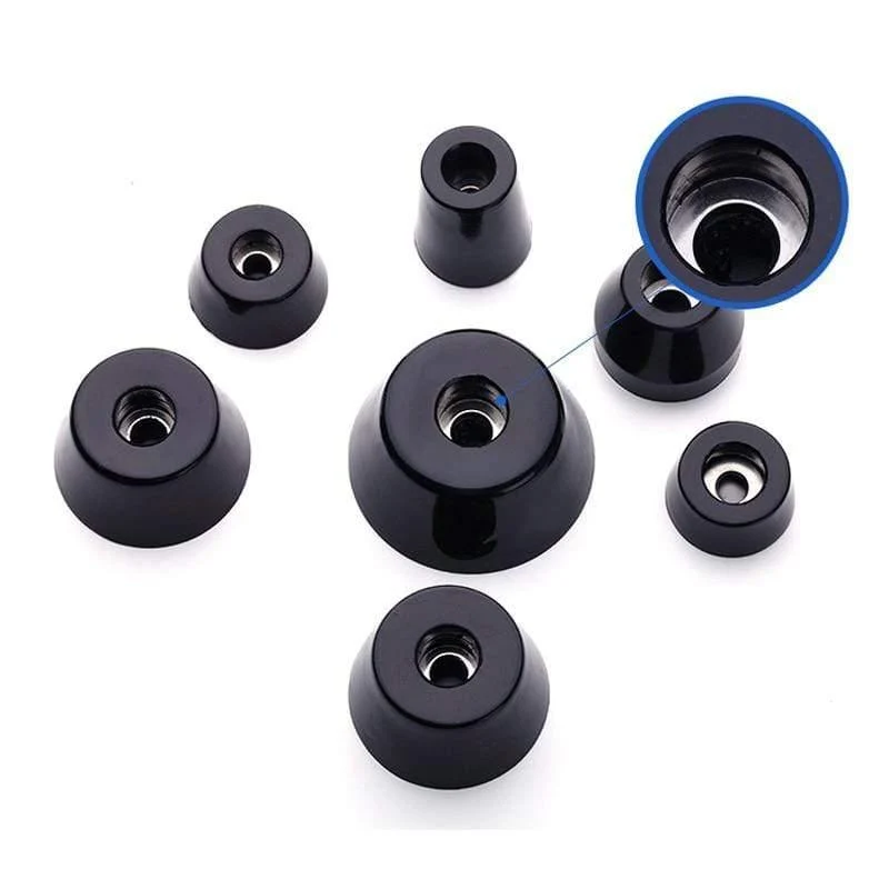 4 Stück Φ12mm-27mm Lautsprecher Stoßdämpfende Spike-Pads Isolationsständer Fuß Gummikegel-Basispad