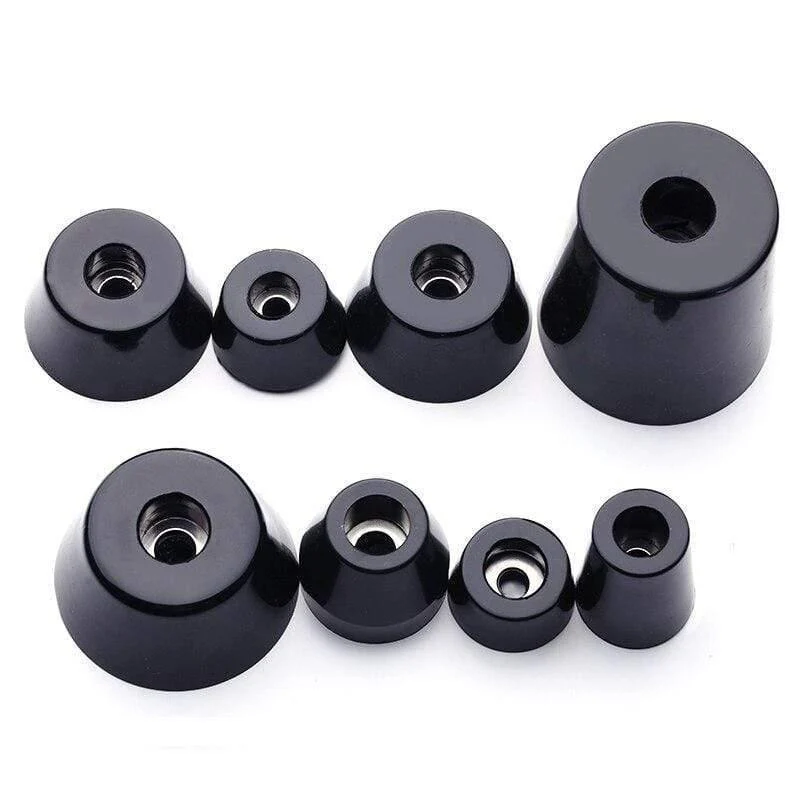 4 Stück Φ12mm-27mm Lautsprecher Stoßdämpfende Spike-Pads Isolationsständer Fuß Gummikegel-Basispad