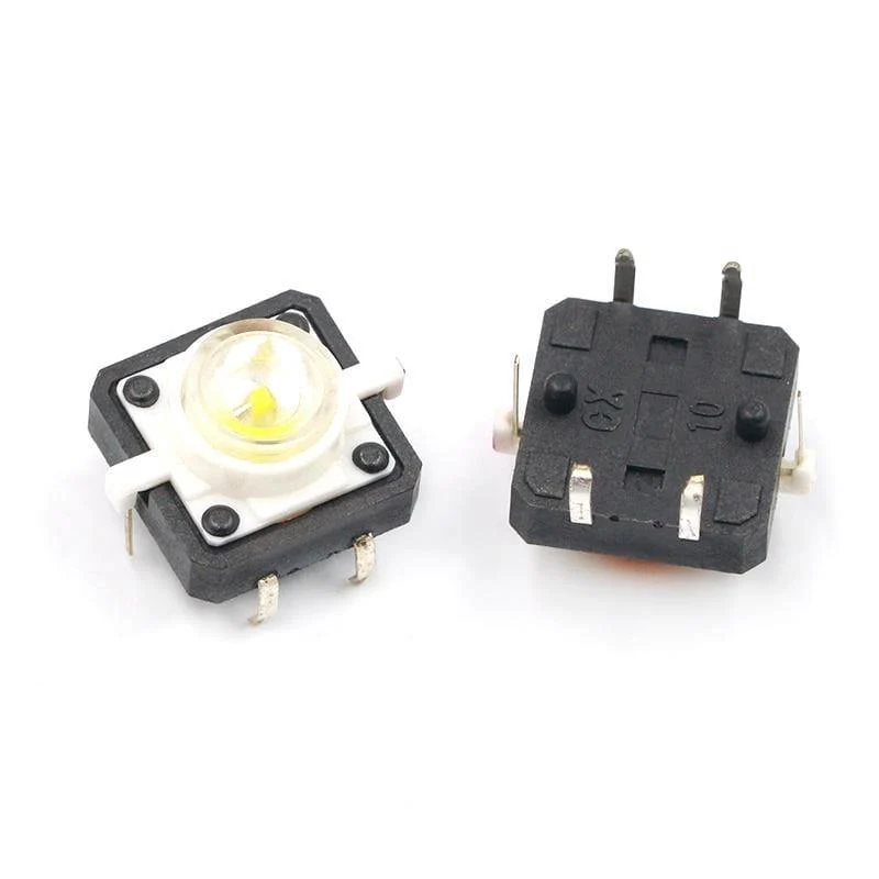5 STÜCKE 1 Set 12X12X7.3 Tastbarer Druckschalter Momentant Tact LED 5 Farbe 12X12X7.3mm 12 * 12 * 7.3mm DC12V 50mA