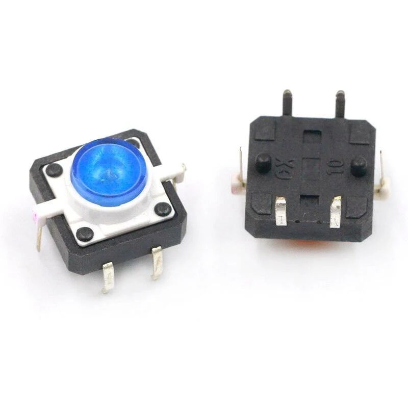 5 STÜCKE 1 Set 12X12X7.3 Tastbarer Druckschalter Momentant Tact LED 5 Farbe 12X12X7.3mm 12 * 12 * 7.3mm DC12V 50mA