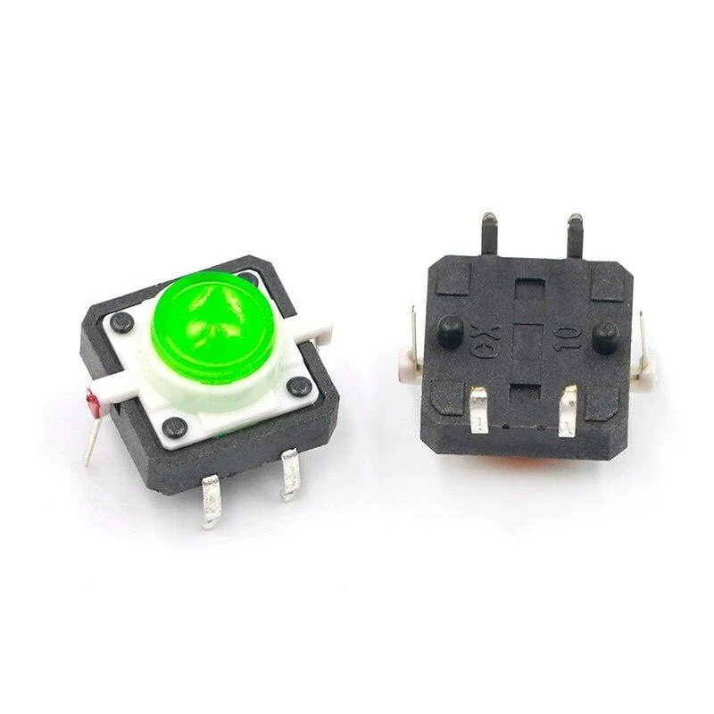 5 STÜCKE 1 Set 12X12X7.3 Tastbarer Druckschalter Momentant Tact LED 5 Farbe 12X12X7.3mm 12 * 12 * 7.3mm DC12V 50mA