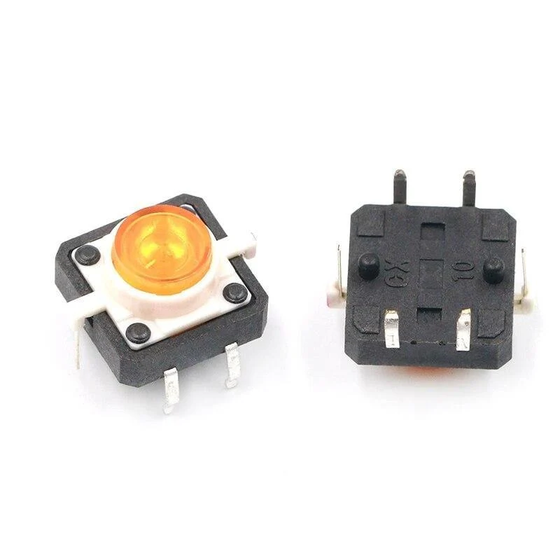 5 STÜCKE 1 Set 12X12X7.3 Tastbarer Druckschalter Momentant Tact LED 5 Farbe 12X12X7.3mm 12 * 12 * 7.3mm DC12V 50mA