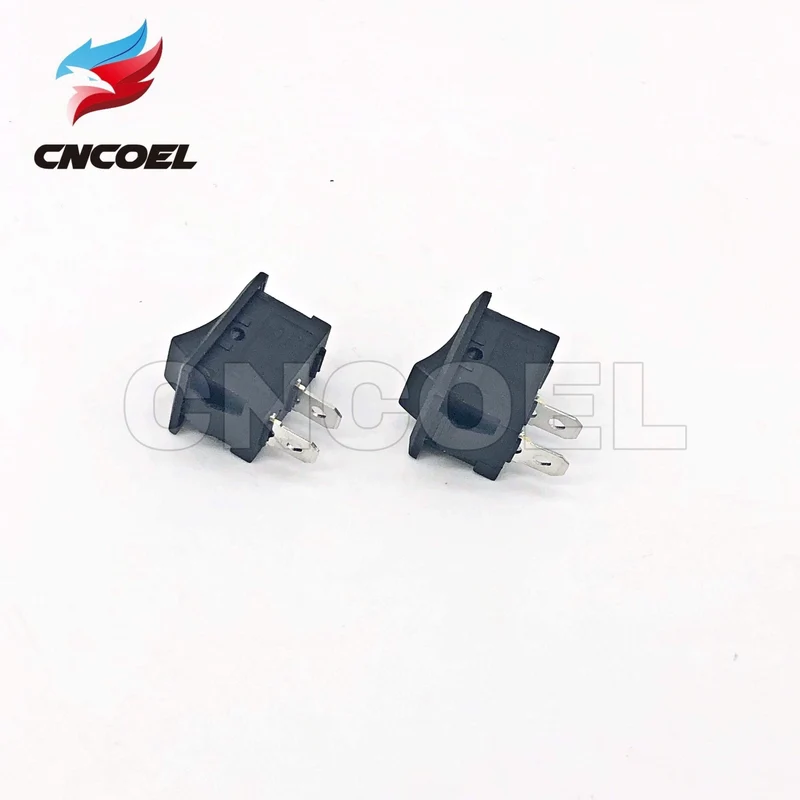 10 Stück / Los SCHWARZ Druckknopfschalter 15 * 21 mm 2PIN EIN / AUS Bootswippschalter 6A 250VAC / 10A 125VAC Mikroschalter
