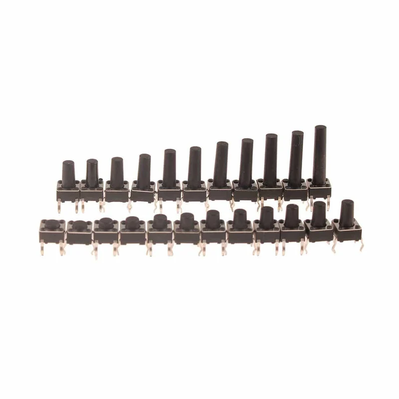 Mikroschalter 6x6mm Panel PCB Momentary Tactile Tact Mini Druckschalter DIP 4pin 6x6x4.3/4.5/5/6/18 MM 6*6*4.3mm 4.5mm