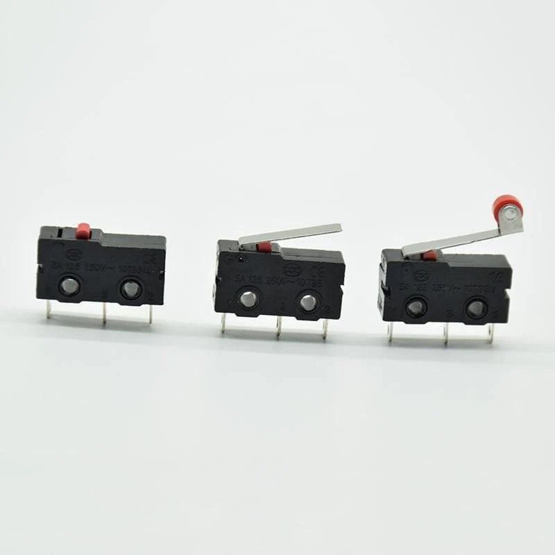 5 Stücke Mini Micro Endschalter NO NC 3 Pins Leiterplattenklemmen SPDT 5A 125 V 250 V Rollenhebel Snap Action Push Mikroschalter