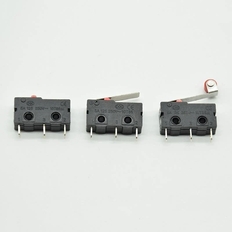 5 Stücke Mini Micro Endschalter NO NC 3 Pins Leiterplattenklemmen SPDT 5A 125 V 250 V Rollenhebel Snap Action Push Mikroschalter