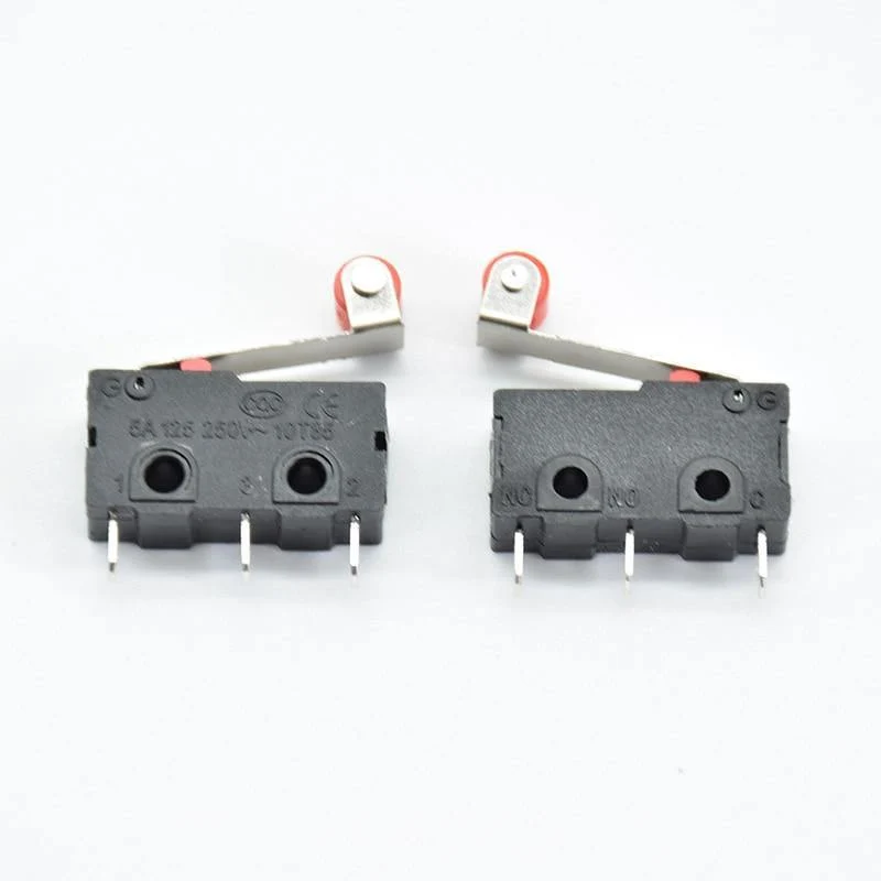 5 Stücke Mini Micro Endschalter NO NC 3 Pins Leiterplattenklemmen SPDT 5A 125 V 250 V Rollenhebel Snap Action Push Mikroschalter