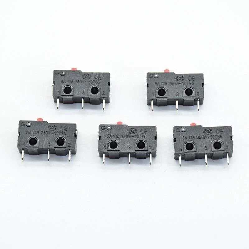 5 Stücke Mini Micro Endschalter NO NC 3 Pins Leiterplattenklemmen SPDT 5A 125 V 250 V Rollenhebel Snap Action Push Mikroschalter