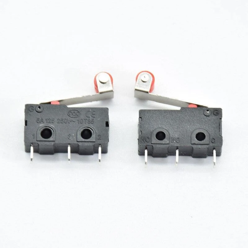 5 Stücke Mini Micro Endschalter NO NC 3 Pins Leiterplattenklemmen SPDT 5A 125 V 250 V Rollenhebel Snap Action Push Mikroschalter