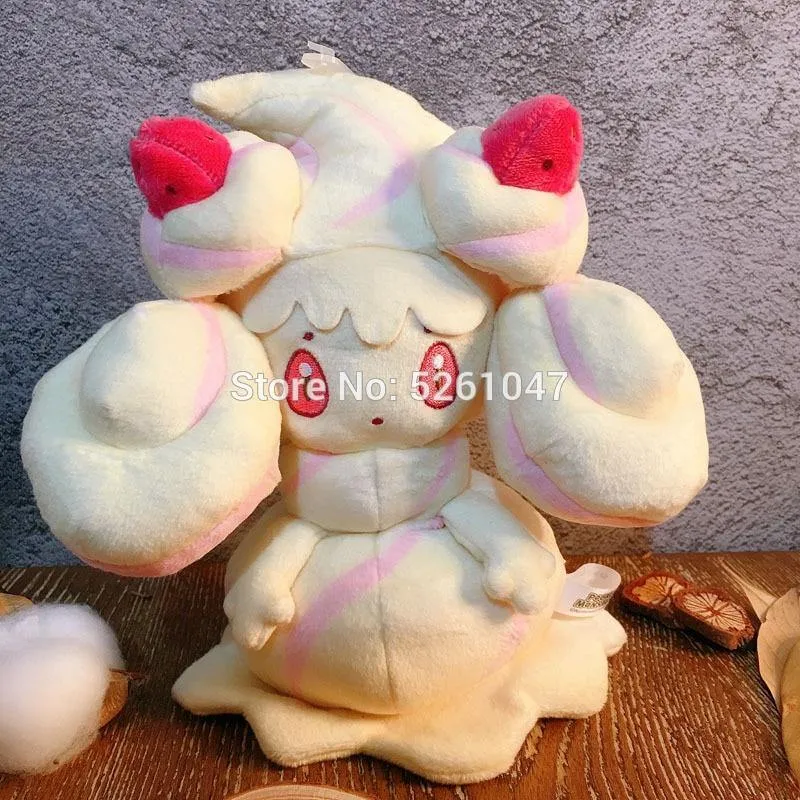 Original Taschenmonster Alcremie Plüschpuppe Schwert Schild Stofftier Süße Poke Figur 19 cm Kindergeschenk (19 cm hoch)