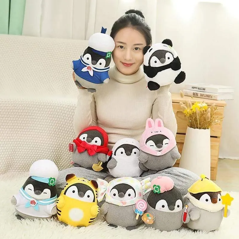 Kawaii Pinguin Plüsch Puppe Anhänger Cosplay Kaninchen & Panda & Tiger Spielzeug Baby Weiche Tier Pinguin Puppe Kinder Mädchen Geburtstag geschenk