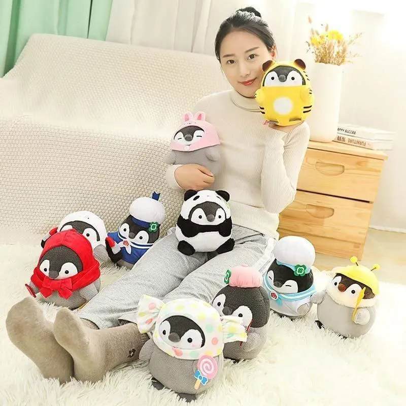 Kawaii Pinguin Plüsch Puppe Anhänger Cosplay Kaninchen & Panda & Tiger Spielzeug Baby Weiche Tier Pinguin Puppe Kinder Mädchen Geburtstag geschenk