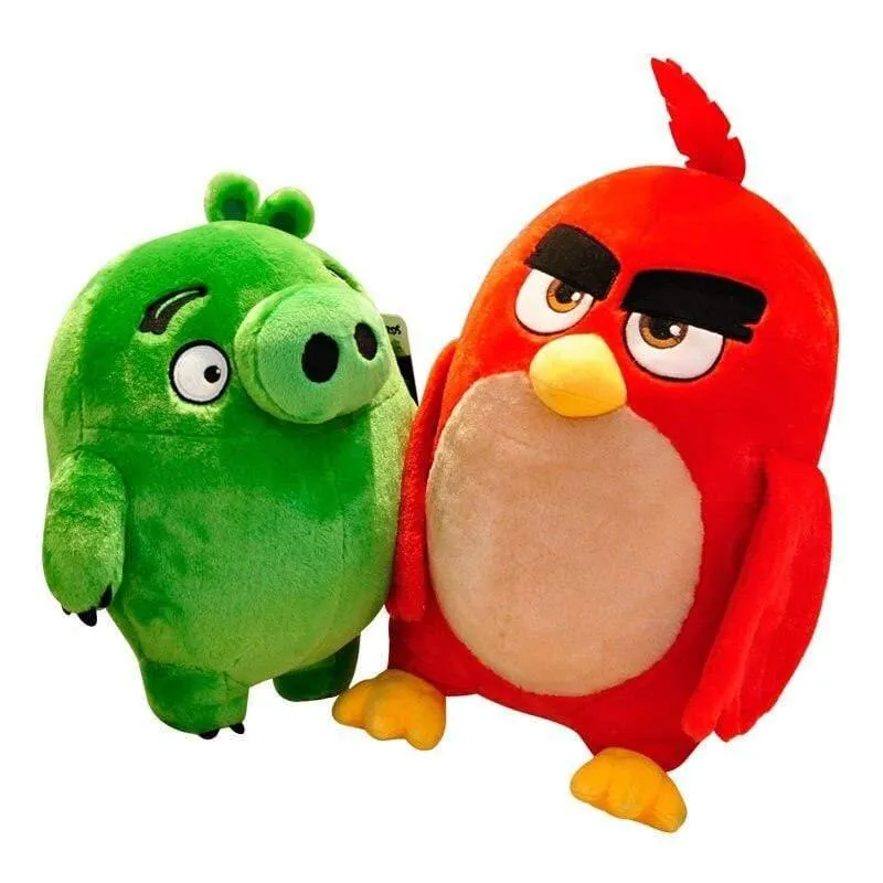 Vögel Plüschtier rot Chuck Bomb böse Schweinchen Stofftiere Süßes Stofftier Weihnachtsgeschenke für Kinder Kindergeburtstagsgeschenk