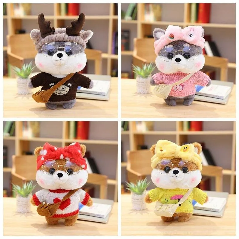 30cm LaLafanfan Cafe Ente Plüschtier Puppe Kleidung Cartoon Gelbe Ente Gefüllte Puppen Puppenzubehör Kinderspielzeug Geschenk Für Kinder