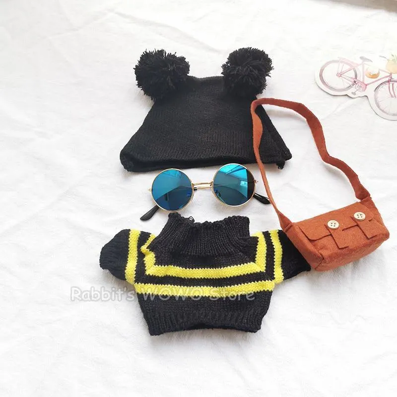 30cm LaLafanfan Cafe Ente Plüschtier Puppe Kleidung Cartoon Gelbe Ente Gefüllte Puppen Puppenzubehör Kinderspielzeug Geschenk Für Kinder