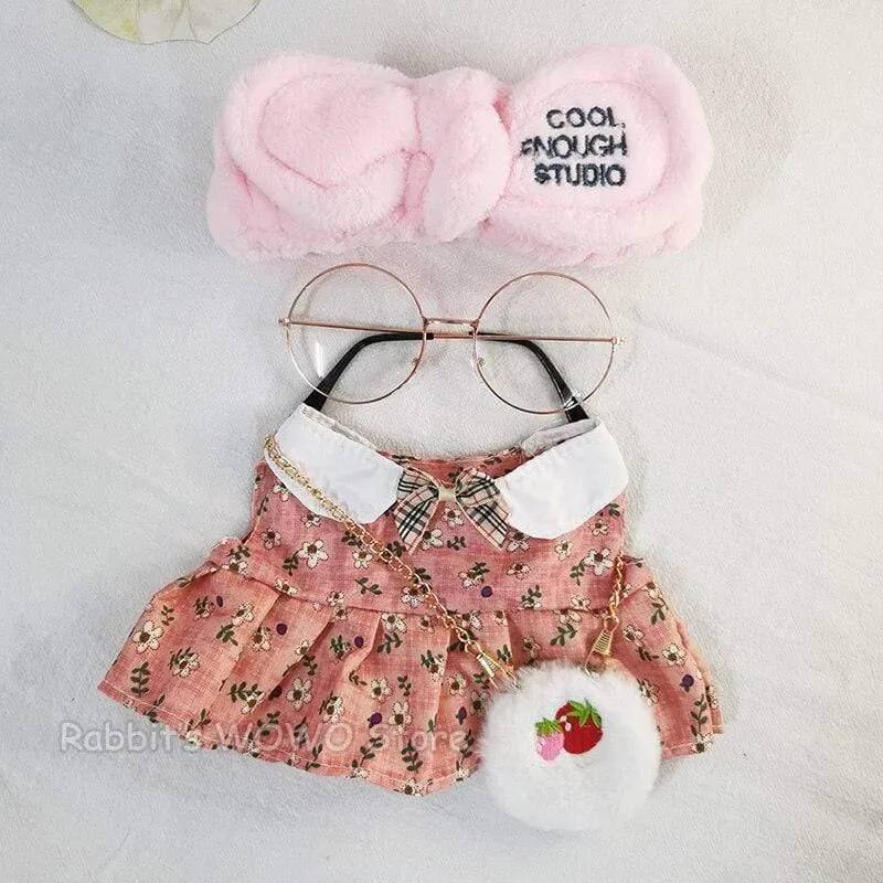 30cm LaLafanfan Cafe Ente Plüschtier Puppe Kleidung Cartoon Gelbe Ente Gefüllte Puppen Puppenzubehör Kinderspielzeug Geschenk Für Kinder