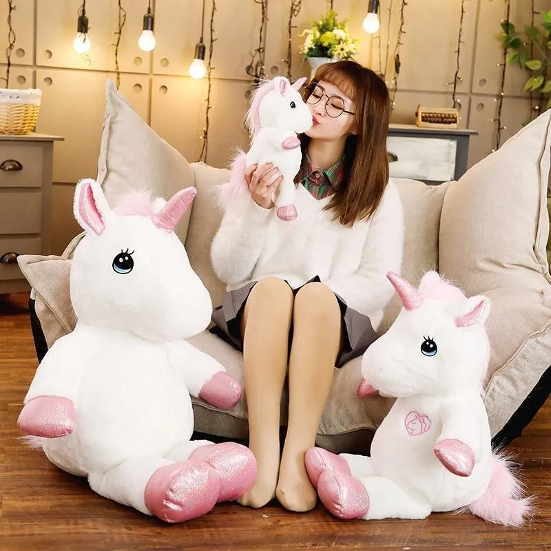 35-150CM Neue Stil Weiche Nette Umarmung Einhorn Plüsch Spielzeug Stofftier Einhorn Puppe Kissen Kissen Dekoration Ornament sofa Kissen G