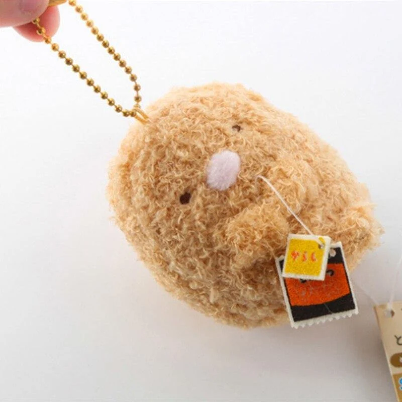7 cm Sumikko Gurashi Plüsch-Anhänger Schlüsselanhänger Plüschtiere für Kinder Kinder Gefüllte Puppe Spielzeug Mädchen Geburtstagsgeschenk Tasche Hängen Anhänger